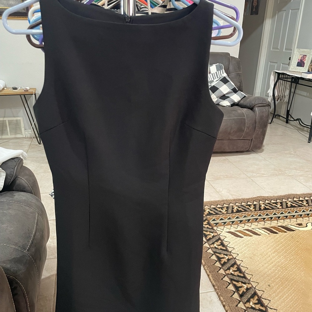 Commense Black Sheath Dress Bateau Neckline Mini